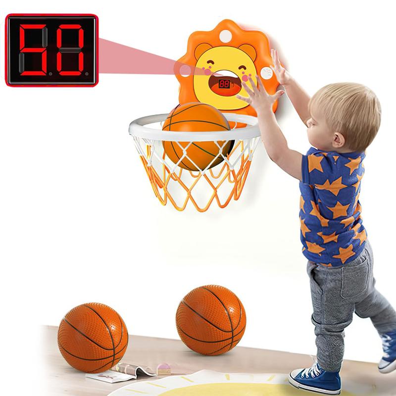 Indoor Mini Basketball Hoop for Toddlers Kids Boys Bedroom, Electronic Scoreboard, Adjustable Height, Christmas Birthday Toys Gifts for Boys 3 4 5 6