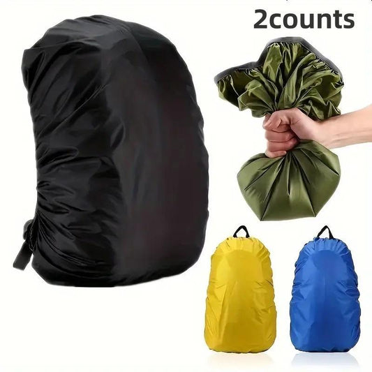 Random Color Outdoor Backpack Waterproof Cover, 2 Counts Waterproof Backpack Jacket, Outdoor Backpack Protector, Suitable for Hiking and Carrying Books