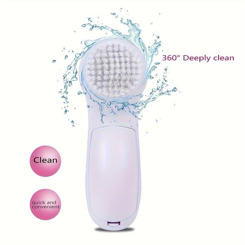 5 in 1 Facial Beauty Care Massager, 1 Box Electric Deep Cleansing Brushes Set, Different Brush Heads for More Cleaning Scenarios, Women's Skincare Tools