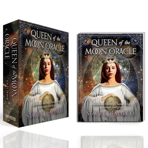 Queen of the Moon Oracle: 44 Oracle Card Deck & Guidebook, divination tool for oracle reading, psychic reading, fortune, spiritual, tarot card deck