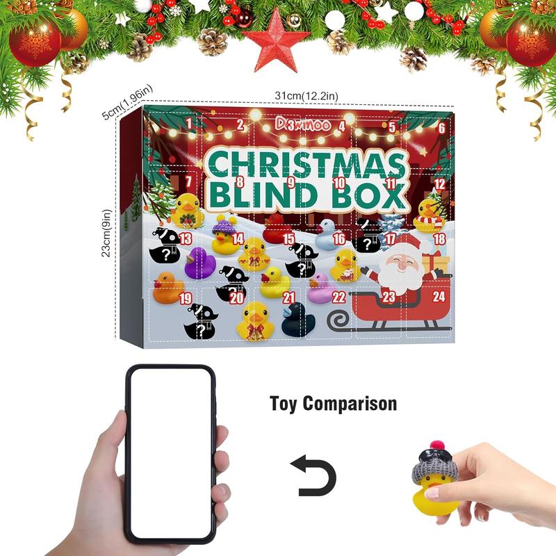 Christmas Blind Box, 1 Box Random Mini Duck Design Blind Box, Party Gift Set for Friends, Party Favors for Christmas, Party Supplies