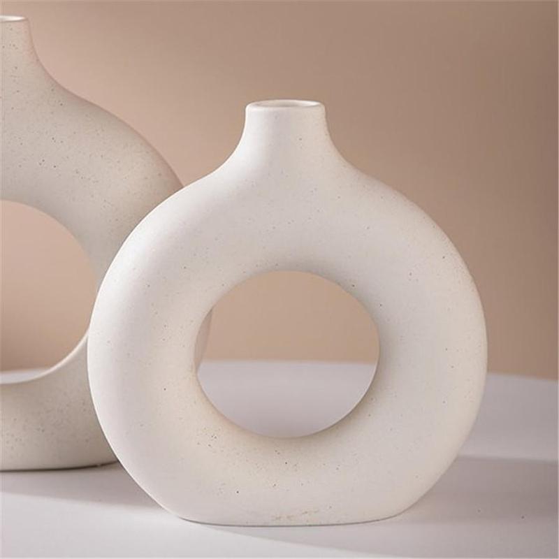 Ceramic Vase without Flower, 1/2/3 Counts/set Modern Round Shaped Vase, Home Decor Supplies for Living Room Bedroom Dining Room, Bedroom Decorative Accessories, Fall Decor