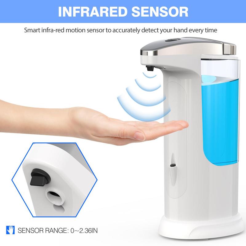 Automatic Soap Dispenser, 1 Count?Touchless Dish Soap Dispenser With Infrared Sensor, Adjustable Soap Dispensing Levels For Bathroom Kitchen