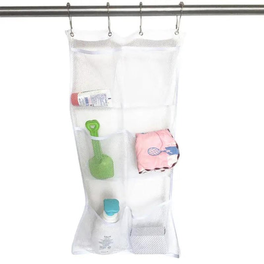 Mesh Shower Caddy Organizer (1 Piece), Hanging Mesh Bag, Multi Purpose Socks Underwear Clothespin Storage Organizer for Bathroom & Wardrobe