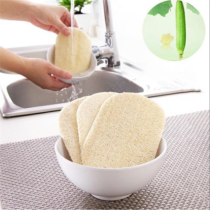 Kitchen Cleaning Loofah (3pcs), Bamboo Fiber Dish Cleaning Cloth, Multifunctional Household Cleaning Loofah for Kitchen Sink Stove