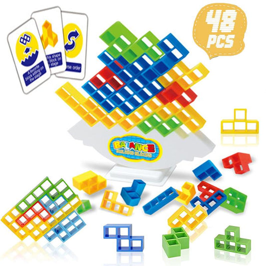 Tetra Tower Game,Stacking Building BlockGame,balance board games for kids andadults,tetra balance tower blocks game,Perfectfor Family Games Gift Set