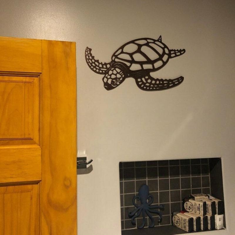 1 Piece Sea Turtle Pattern Wall Decoration, Modern Metal Wall Art, Wall Decor For Home Living Room Bedroom Office Decoration