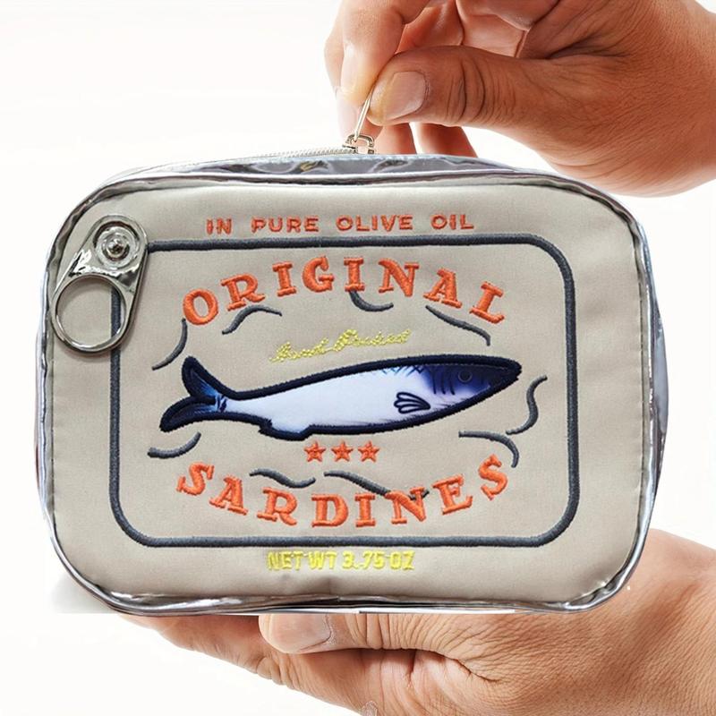 Sardine Pattern Storage Bag, Cute Makeup Bag, Creative and Convenient Cosmetic Bag for Men and Women