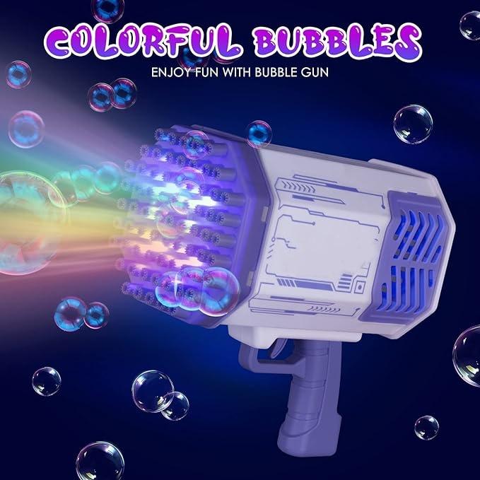 69-hole Bubble Machine, Summer Gifts, 1 Box Handheld Bubble Blower with Bubble Water & Plate, Outdoor Bubble Maker Toy for Birthday Gift.