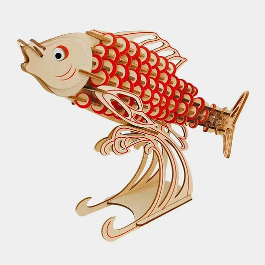 Special Gift puzzle 3D Lucky Fish for decor home holiday DIY 3D special home decor Wooden Puzzle diy gifts decor lucky fish Educational Educational Gift Set Game Boys Girls