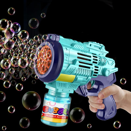 Christmas Gift for Kids Zerhunt Bubble Blaster Gun Machine Toy for Kid Backyard Outdoor Toys: Automatic Bubble Gun with Rich Bubbles & Leak Proof Design - 5 Hole Non Dipping Handheld Blue Bubble Maker/Blaster - Kids Toys Gifts, for Birthday, Parties