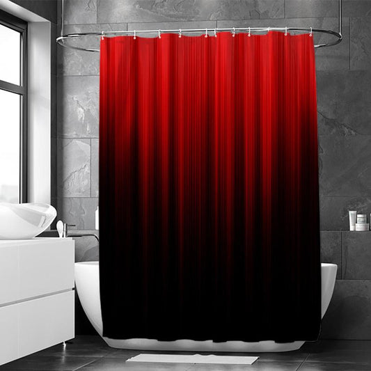 Gradient Shower Curtain, 1 Count Modern Abstract Waterproof Shower Curtain with 12pcs Hooks, Home Decoration for Bathroom Hotel Salon Dormitory