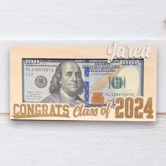 Personalized Graduation Money Holder | Graduate Gift | Class Of 2024 Gift | Senior 2024 Gift.