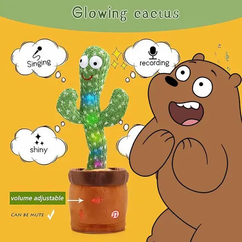 Children's Funny Gift Lighten Plant Sound Dancing Singing Talking Magic Cactus Electronic Baby Toys