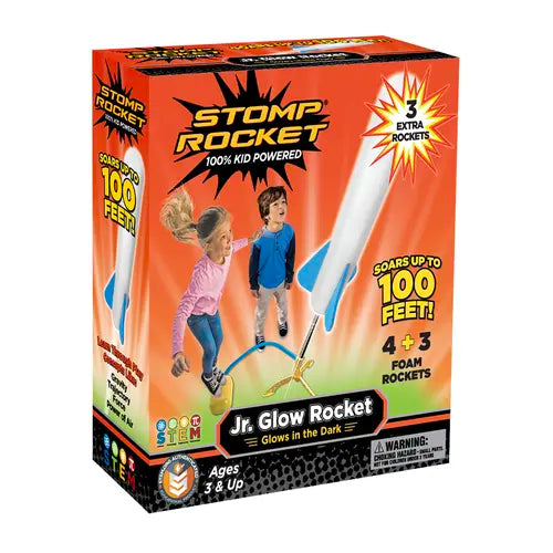 Stomp Rocket Jr. Glow, 7 Rockets