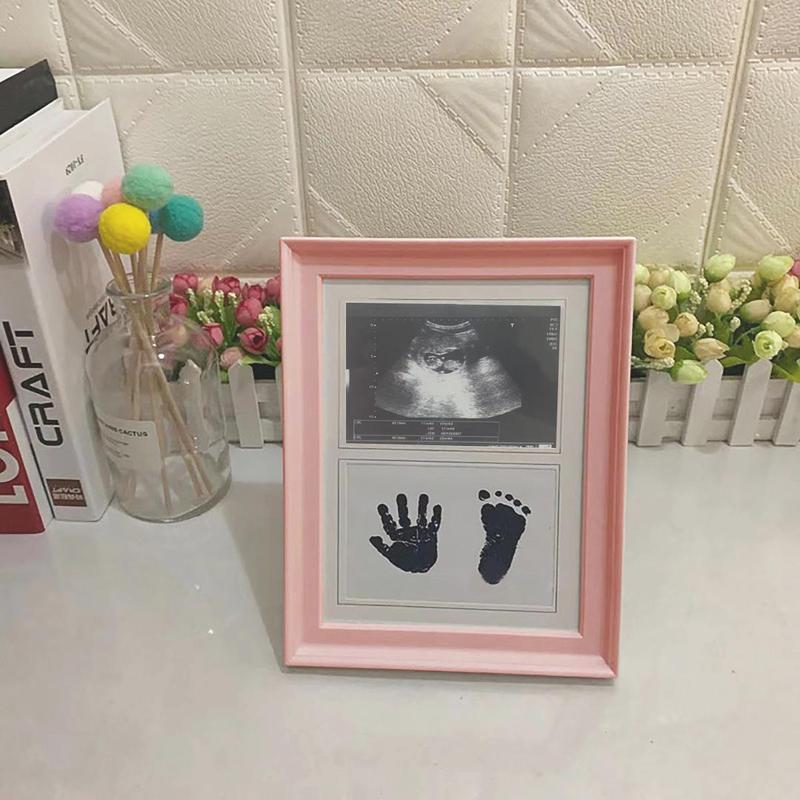 Baby Handprint Footprint Ink Pad with Photo Frame Set, DIY Photo Frame Set for Boys Girls Newborn Baby, Men Gifts, Home & Room Decor