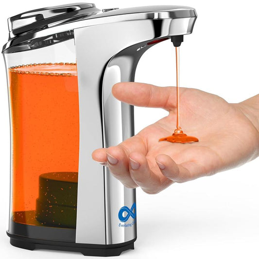 Automatic Soap Dispenser Touchless - No Drip Lotion, Hand Soap, Shower Gel, Dish Soap Dispenser w/Adjustable Output, Motion Sensor - Perfect for Commercial & Household Use (500ml)