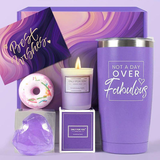 Gifts for Women, Mom, Wife, Girlfriend, Sister, Her - Happy Birthday Gifts, Mothers Day Gifts - Personalized Lavender Relaxation Gift Baskets Set for Women