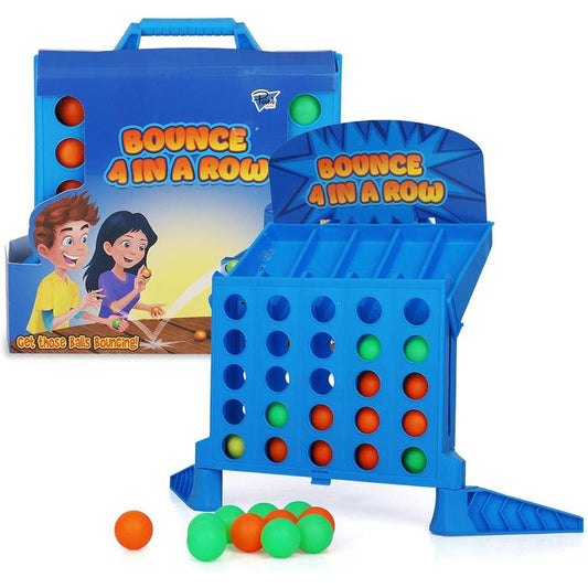 Bounce Balls Shots Game,Connect Four Jumping Ball Game,4 In a Row Ball Bounce Game, Bounce Ball Game Family Party Games, Funny Ball Tabletop Game Toys for Adults and Kids-Fun Gift for Kids