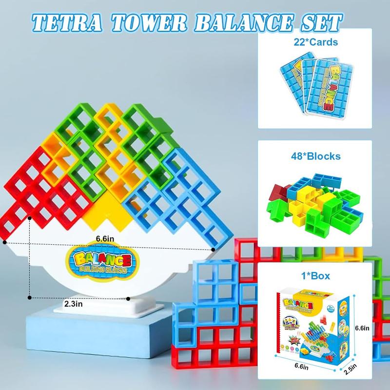 Tetra Tower Game,Stacking Building BlockGame,balance board games for kids andadults,tetra balance tower blocks game,Perfectfor Family Games Gift Set