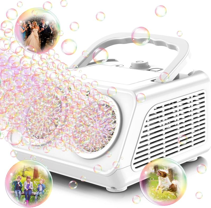 Christmas Gift for Kids Zerhunt Bubble Blaster Machine Automatic Gifts for Kid Backyard Outdoor Toys| 20000+ Bubbles Per Minute Bubble Machine Toy for Kid|Bubble Blower Maker Operated by Plugin or Batteries| Bubble Toys for Indoor Outdoor Birthday Party