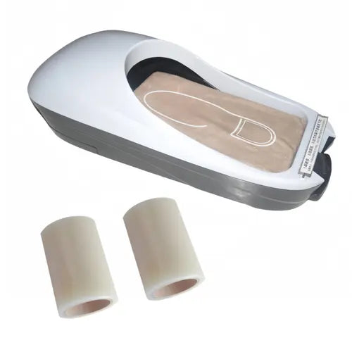 Automatic Shoe Cover dispenser - "Slip-Resistant Shoe Cover Disposable" for safe indoor environments, available in two styles of white and silver, fits all sizes