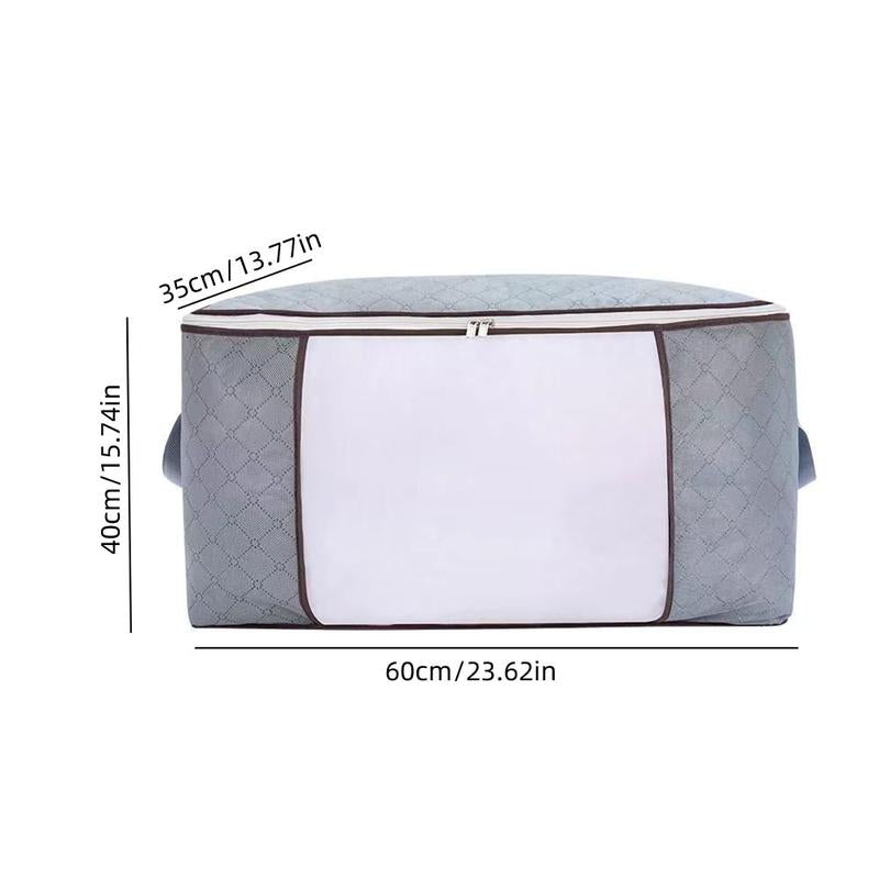 Large Capacity Quilt Storage Bag, 1 Count Dust-proof Quilt Storage Organizer, Multifunctional Zipper Container For Bedroom