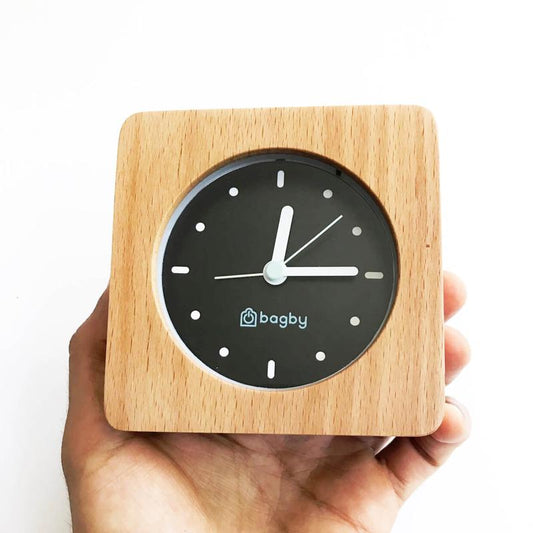 Minimalist Silent Digital-Free Alarm Clock Natural Decor Wooden Wood Light Traditional