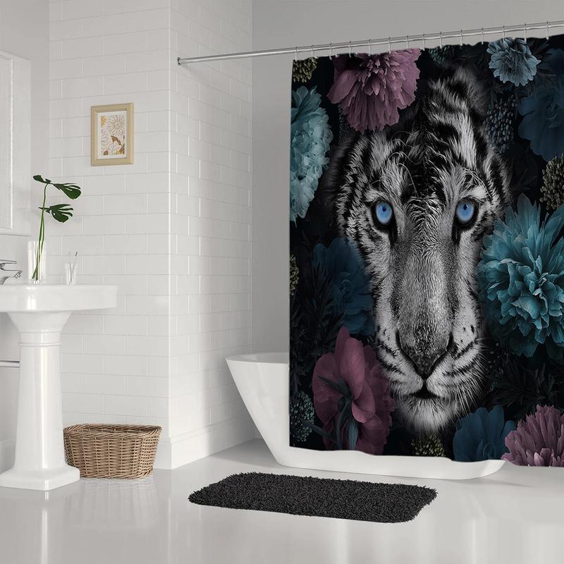 1 Piece Animal Pattern Shower Curtain, Waterproof Bathroom Curtain, Bathroom Accessory