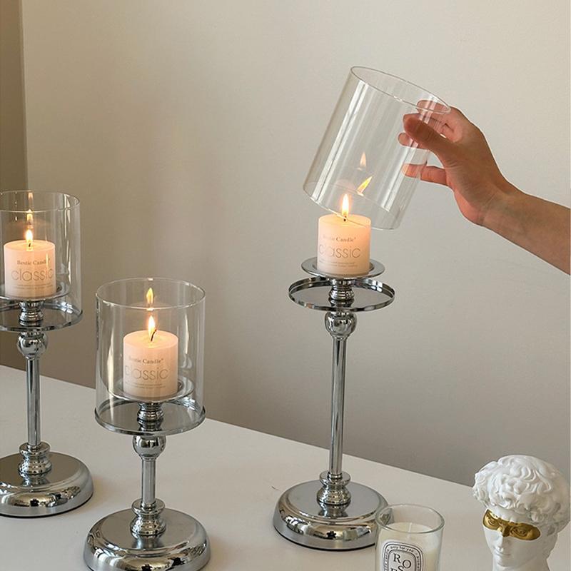 Luxury Candle Holder without Candle for Room Decor, 1 Count Metal Candlestick, Decorative Ornament for Home Party Wedding, Gifts for Girlfriend