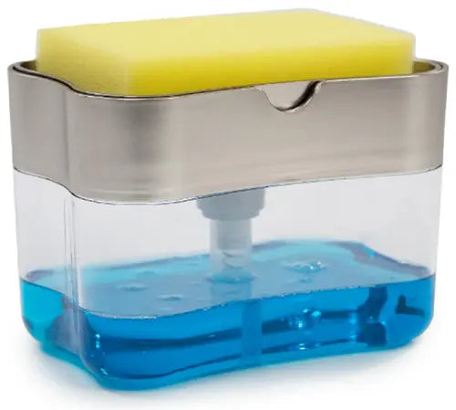 Dish Soap Dispenser and Sponge Holder for Kitchen Sink