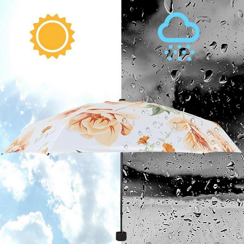 Portable Folding Umbrella, Durable Umbrella, Lightweight Umbrella for Rainy & Sunny Days, Suitable for Men & Women