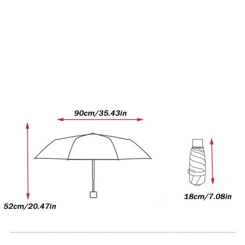 Portable Folding Umbrella, Durable Umbrella, Lightweight Umbrella for Rainy & Sunny Days, Suitable for Men & Women