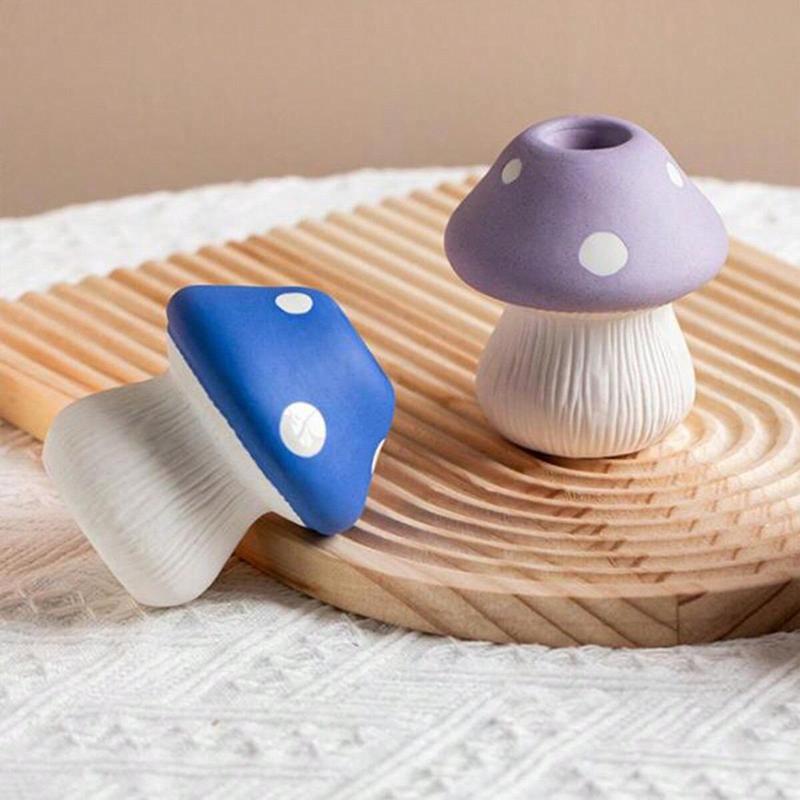 Mushroom Shaped Candle Holder Without Candle, 1 Piece Creative Cute Simple Style Candle Holder, Desktop Decoration for Home Party