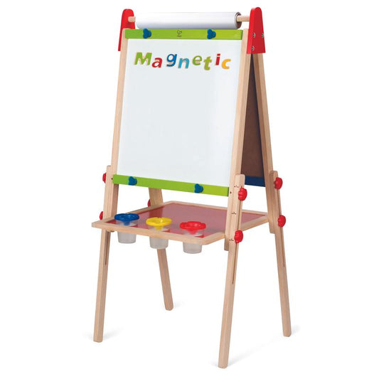 Hape All-in-One Wooden Kid's Art Easel with Paper Roll and Accessories