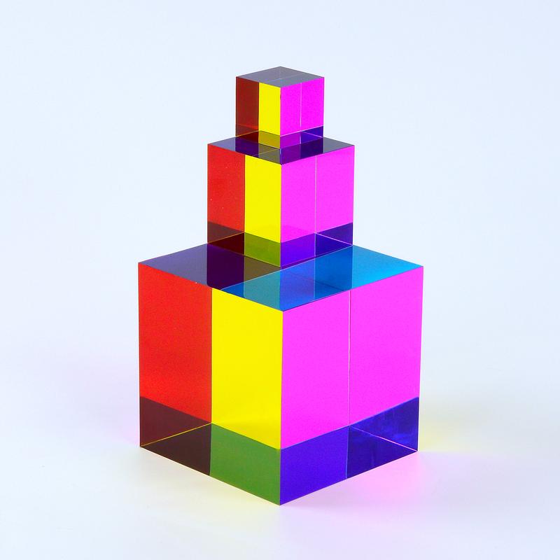 The Mega CMY Cube - Cyan, Magenta & Yellow Optical Color Cube - Teaches Subtractive Color Mixing - Educational STEAM & Sensory?Tool