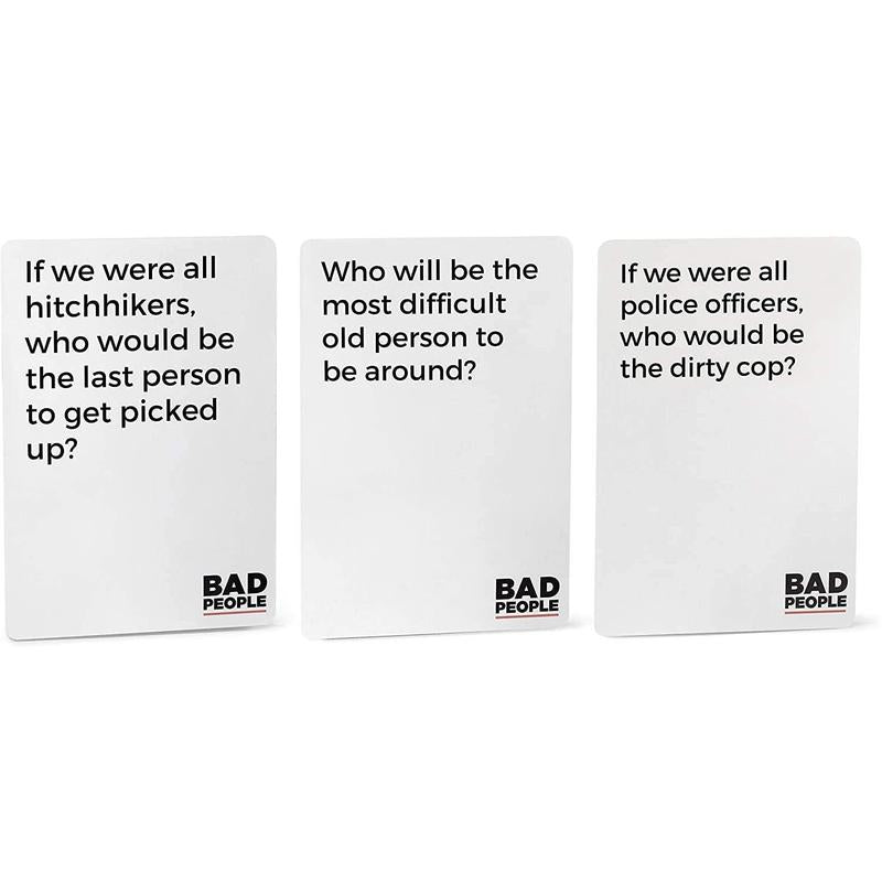 BAD PEOPLE Party Game + NSFW Expansion Set - Hilarious Adult Card Game for Fun Parties and Board Games Night with Your Group - Find Out What Your Friends Really Think of You