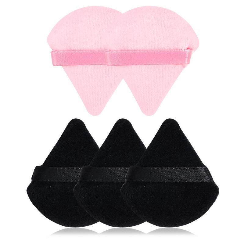 Triangle Powder Puff, 1 Set Soft Makeup Sponge Puff, Detail Makeup Puff for Liquid Foundation, Face & Body Powder, Cream, Blending & Facial Detailing