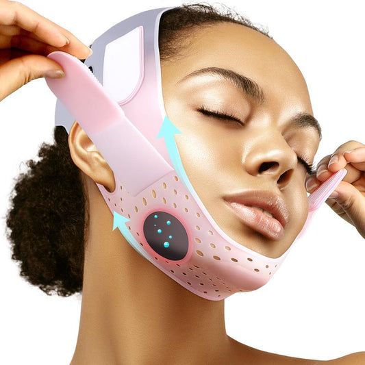 JUSRON Double Chin Reducer V Line Face Lifting Tape Face Strap, Soft Silicone Chin Strap Face Shaper to Removing Double Chin for Women and Men, Summer Trending