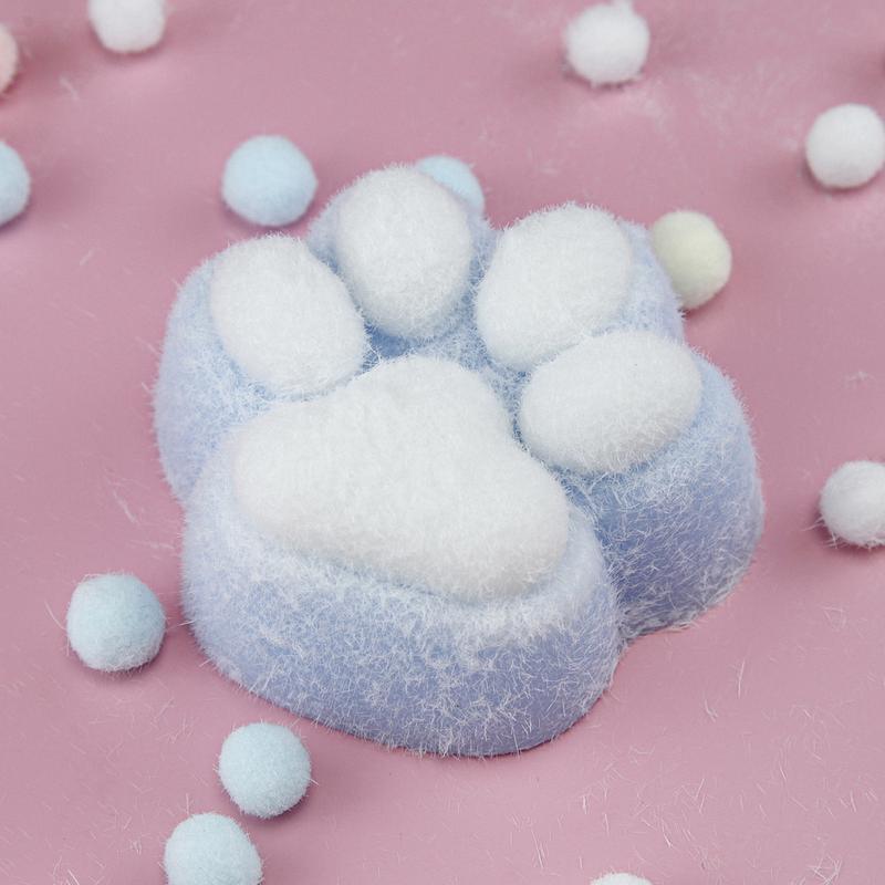 [New Arrival ] Blue & Pink 2 Pack Taba Squishy Cat Paw Stress Relief toy Fidget toy Novelty Gifts For Kids And Adult Handmade Gift ricecakesquishy stressball glassslime ogslimes relax toy crunch slime silent fidgettoys