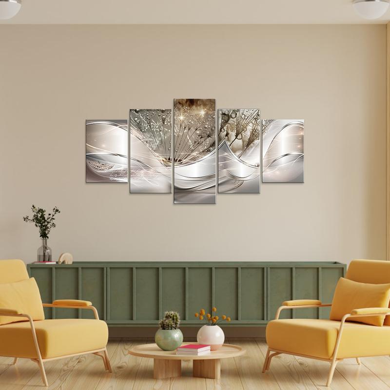 5 Counts Wall Paintings Set,(Frame not include)No Fading Wall Art Modern Artistic Poster Wall Decor Creative Spraying Painting Sofa Background Print Painting Ornaments Decoration for Kitchen Bedroom Living Room(Small size:no Frames)