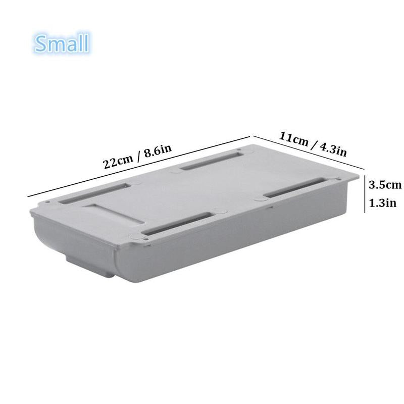 Under Desk Sticky Storage Drawer (1 Piece), Hidden Drawer Organizer, Self Adhesive Drawer Storage Box, Multifunctional Storage Box For Home Office