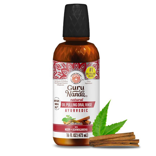 16oz Refill Size -  Coconut & Cinnamon Oil Pulling Flavor + Neem & Ashwagandha