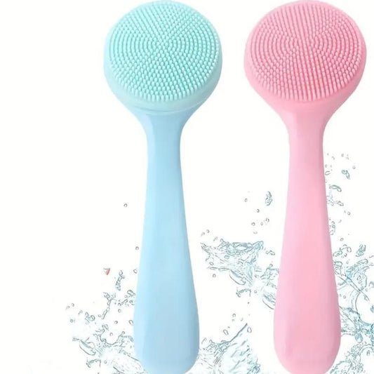 Silicone Facial Cleansing Brush for Women, 2 Counts Comfort Soft Face Scrubber Brush for Daily Use, Face Deep Cleaning & Massage Tool, Summer Skin Care Tool