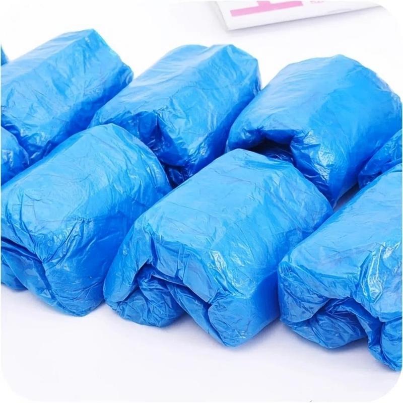 100pcs Disposable Shoe Cover, Household Thickened Waterproof Non-slip Shoe Cover for Room Guest