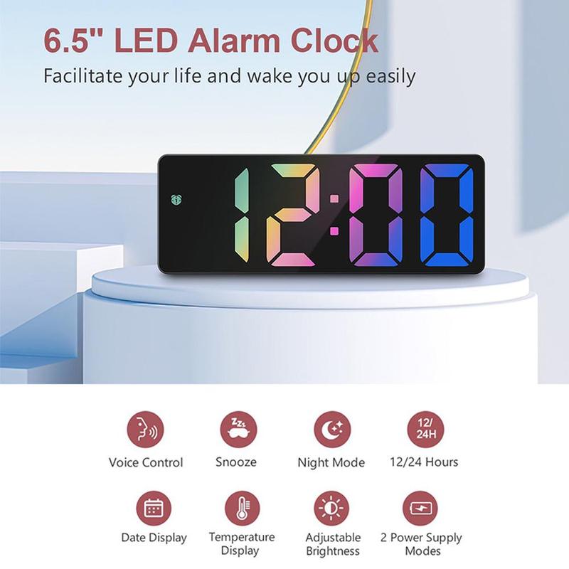 LED Multifunctional Electronic Alarm Clock, Battery/USB Required Creative Simple Digital Clock, Bedside Clock for Home Bedroom Dormitory