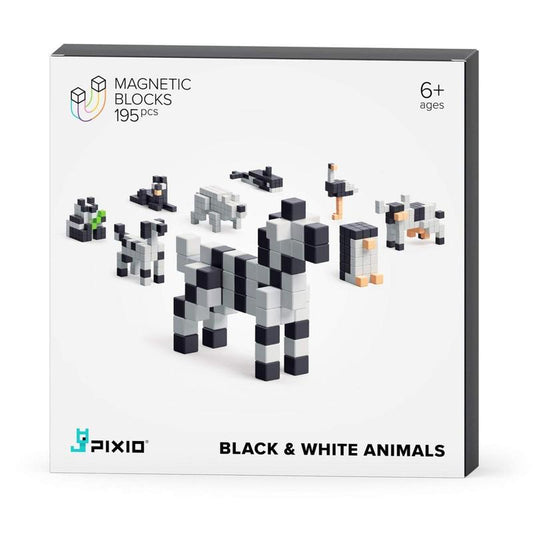 PIXIO Black & White - 195 magnetic blocks, cubes