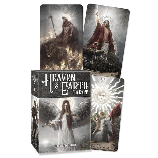 Heaven & Earth Tarot Deck: 78 Tarot Cards and Guidebook, Divination tool for tarot readings, psychic readings, fortune, oracle card deck, tarot card deck, unique tarot