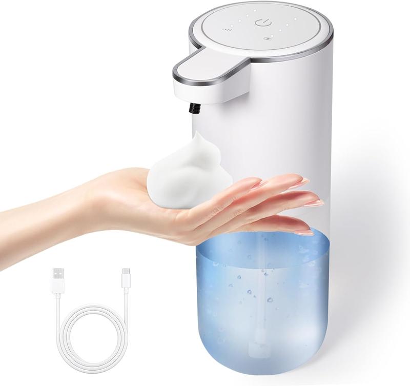 Automatic soap Dispenser touchless Kitchen Dish Automatic Liquid Soap Dispenser 4 Adjustable Soap Dispensing Levels Wall Mount for Bathroom Kitchen School Hotel, Liquid Hand Soap Dispenser Installation Rechargeable Waterproof