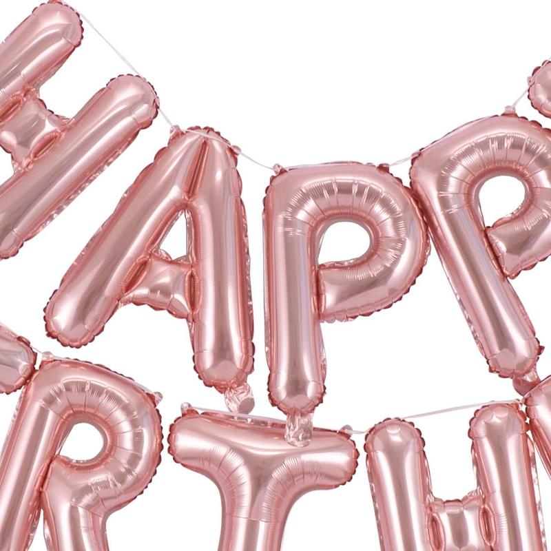 Happy Birthday Balloon Set, 58pcs/set Happy Birthday Balloons Banner, 12in Confetti Balloon, Pink Balloon, Party Decor, Party Supplies